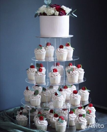 Подставка под торт и капкейки на свадьбу