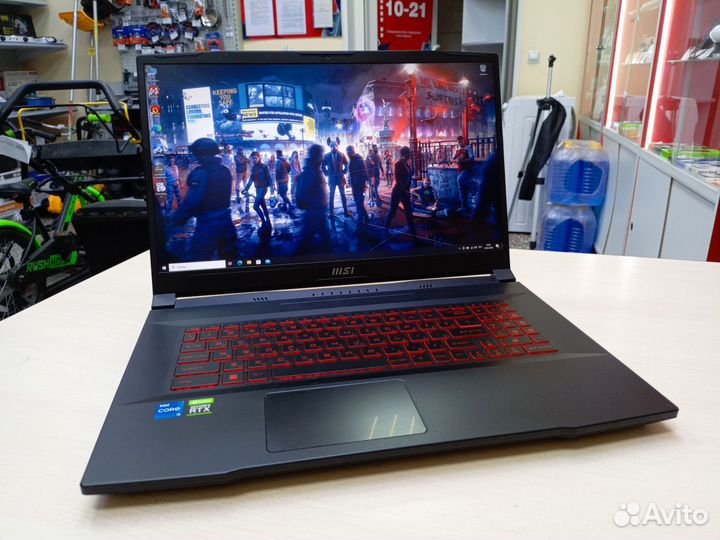 Игровой ноутбук MSI i5-11400/RTX3050