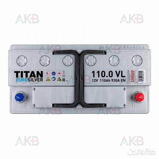 Аккумулятор автомобильный Titan Euro Silver 110R 9