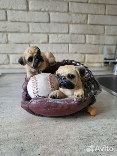 Керамические фигурки мопса