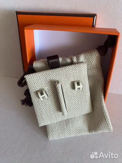 Серьги Hermes mini pop