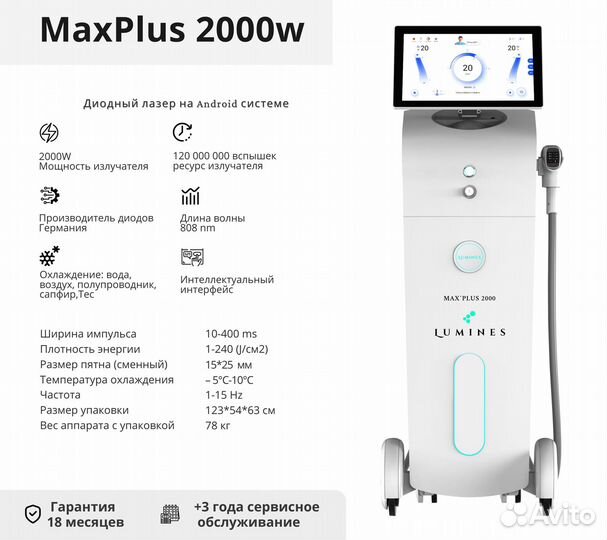 Аппарат для эпиляции Лю-Минес Max’Plus 2000W