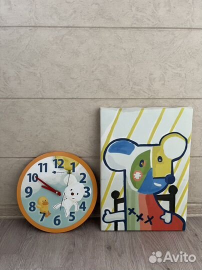 Картина постер, часы