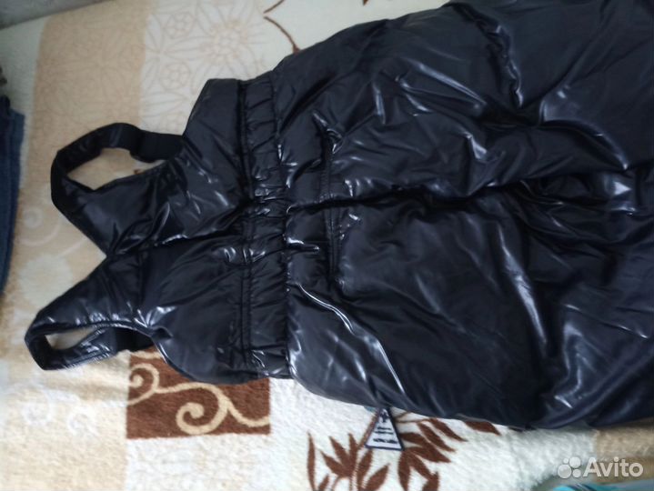 Штаны для мальчика тёплые на лямках