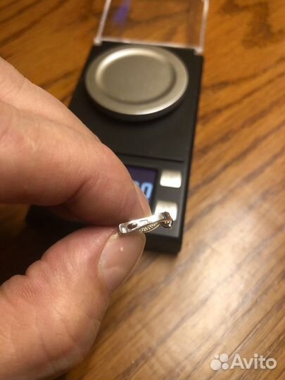 Серьги белое золото с сапфирами