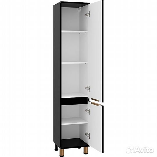 Шкаф пенал Brevita Enfida 35 R ENF-05035-020P Черный матовый