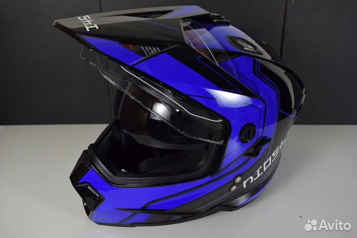 Шлем кроссовый с визором kioshi