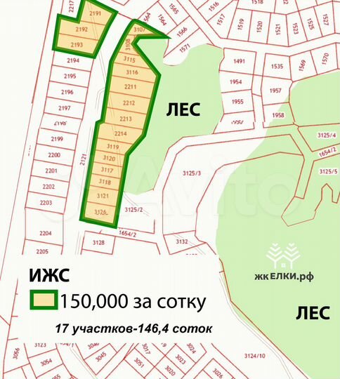 Участок 1,46 га (ИЖС)