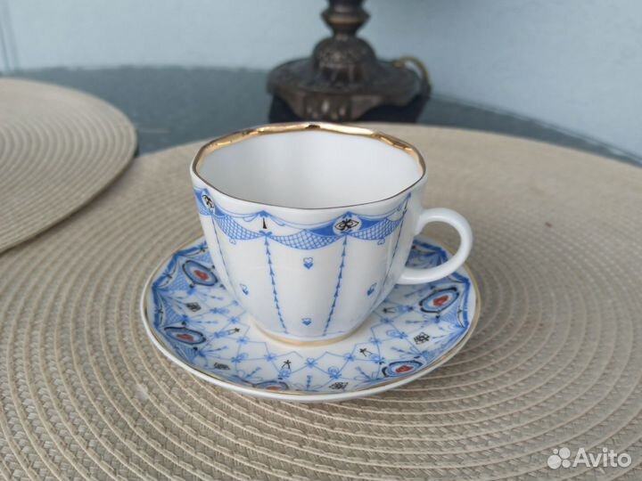 Кофейная пара лфз вне гр паутинка чашка с блюдцем