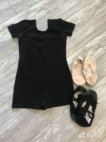 Купальник танцевальный гимнастический и чешки