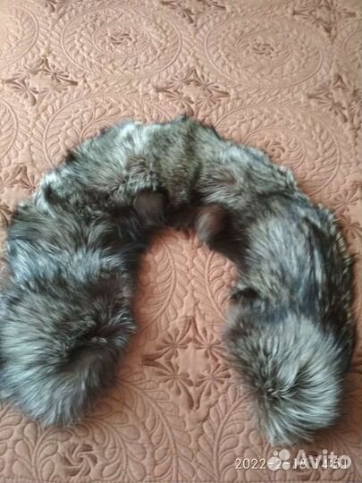 Меховой воротник чернобурка