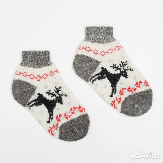 Носки женские шерстяные «Олени»