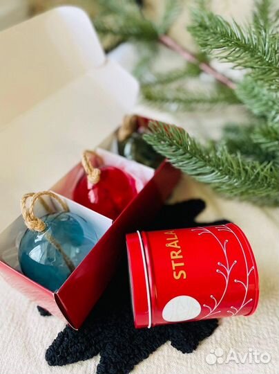 Коллекционные стеклянные елочные игрушки IKEA