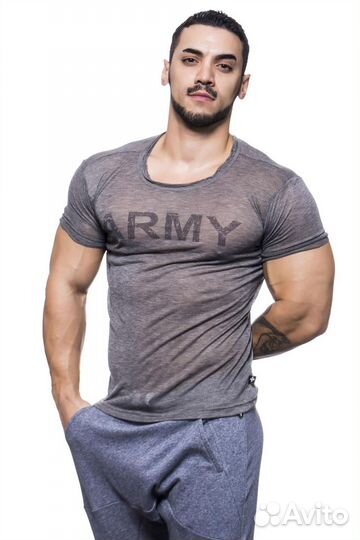 Футболка Andrew Christian Army Tee Elite - Grey ML