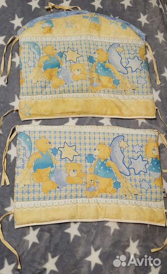 Бортики в кроватку с балдахином