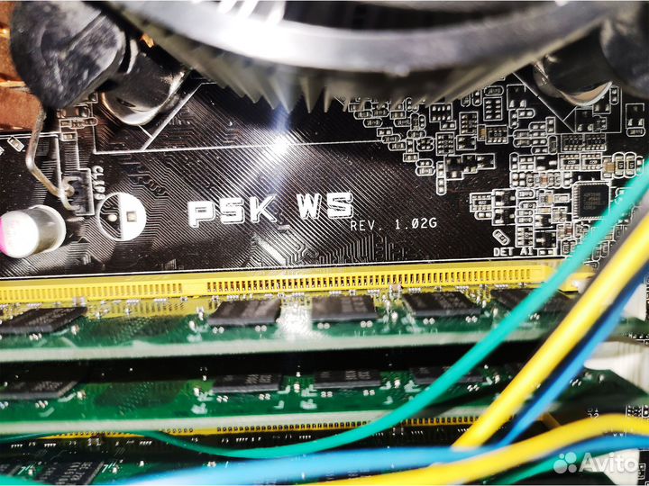 Материнская плата P5K с процессором и озу