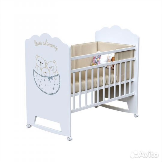 Детская кроватка колесо-качалка