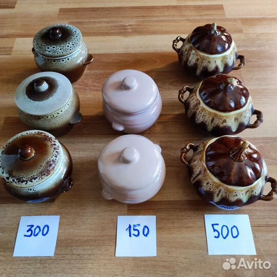 Горшки глиняные для запекания