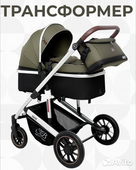 Детская Коляска трансформерSweet Baby Amare Olive