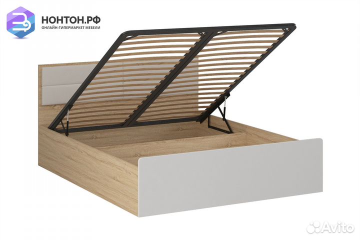 Кровать Норд 1.6 м дуб сонома / софт даймонд