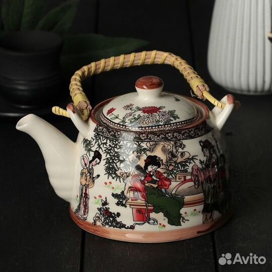 Чайник керамический заварочный с металлическим сит