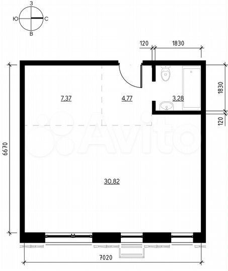 2-к. квартира, 46,2 м², 15/19 эт.
