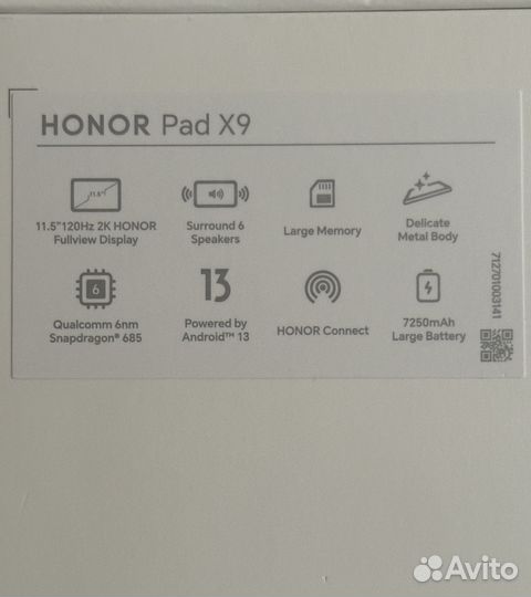 Планшет honor Pad x9