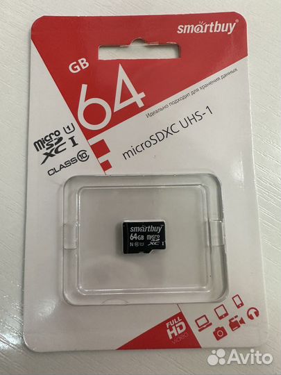 Карта памяти MicroSD 64gb