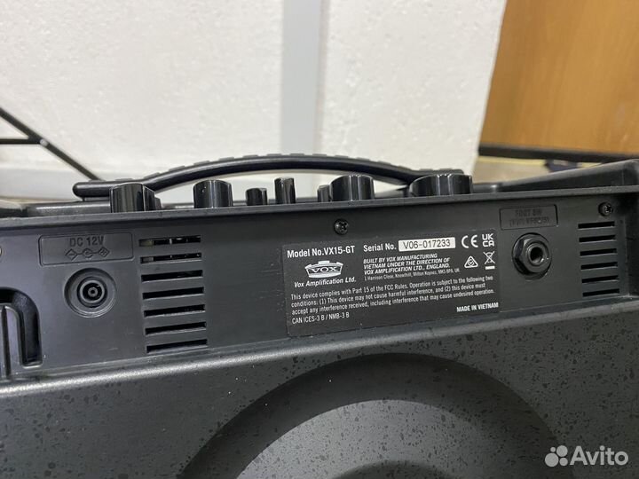 Комбоусилитель vox vx15gt
