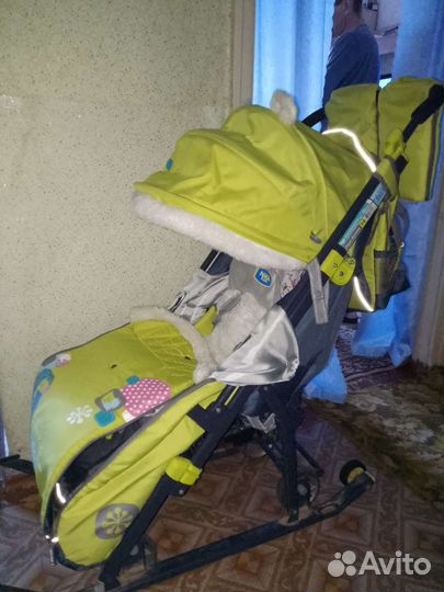 Детские санки коляска ника