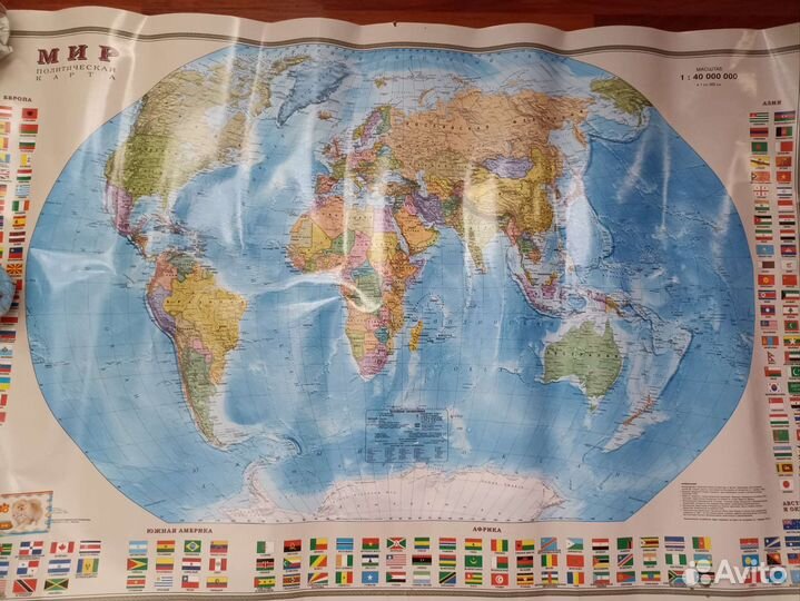 Карта мира на стену