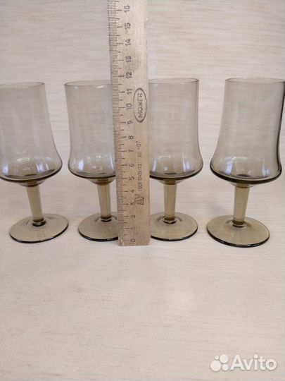 Рюмки на ножке дымчатое стекло СССР