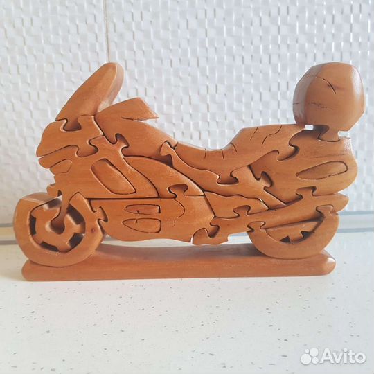 Пазл-мотоцикл деревянный