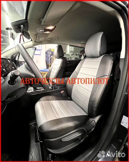 Чехлы Автопилот Kia Sportage 5 из экокожи чёр-сер