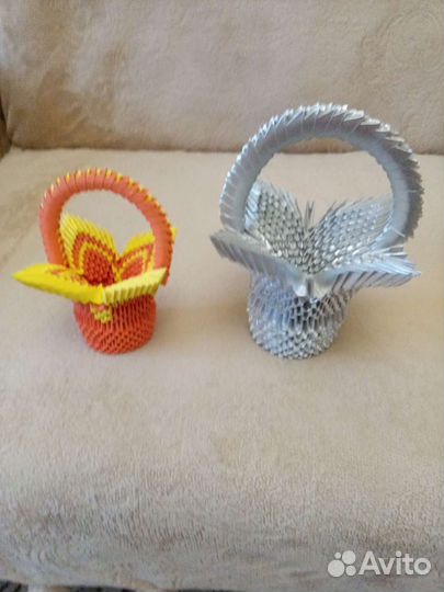 Поделки модульное оригами - корзинки