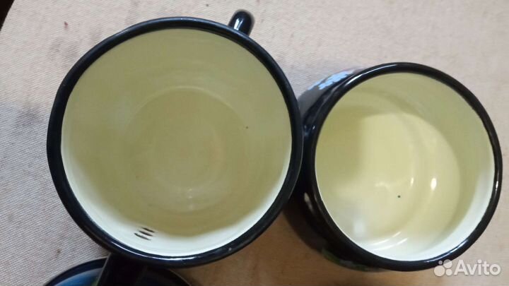 Чайник, маслёнка, сахарница эмалированные