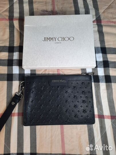 Мужской клатч кошелек Jimmy Choo оригинал кожа