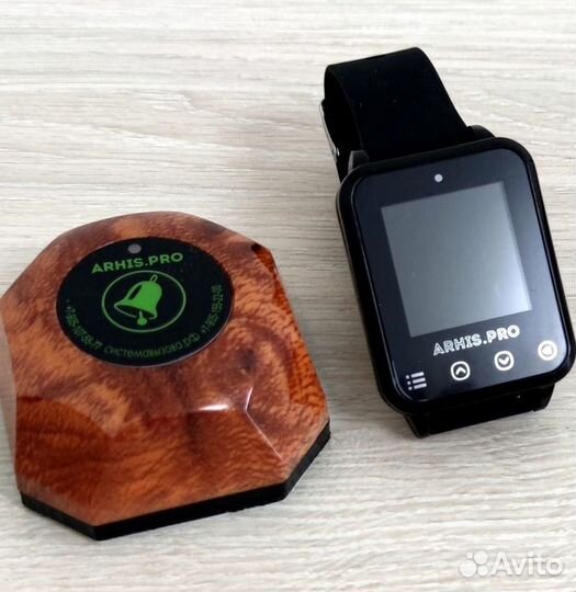 Кнопка вызова официанта Бургер с часами Элит