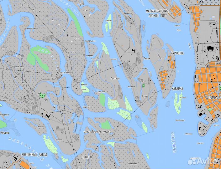 Топографическая карта Архангельской обл для Garmin