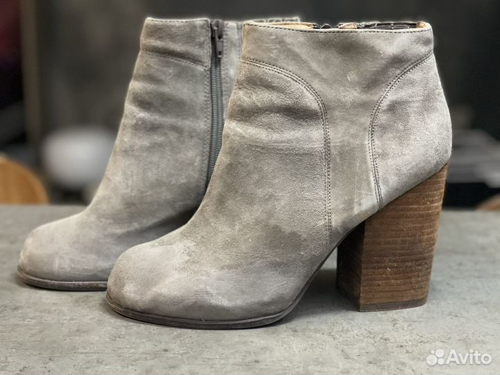 Ботильоны серые 39 замша