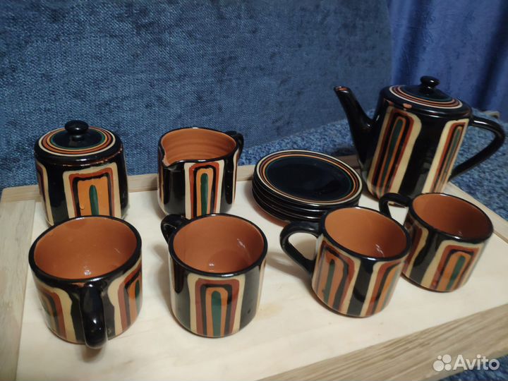 Сервиз кофейный глина