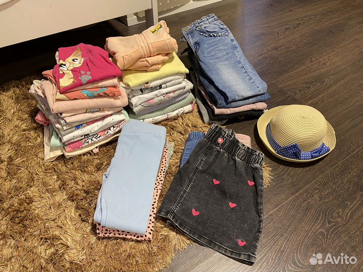 Большой пакет вещей для девочки 116
