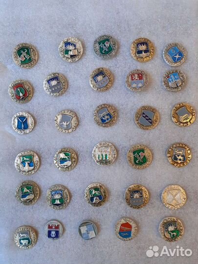 Значки гербы городов