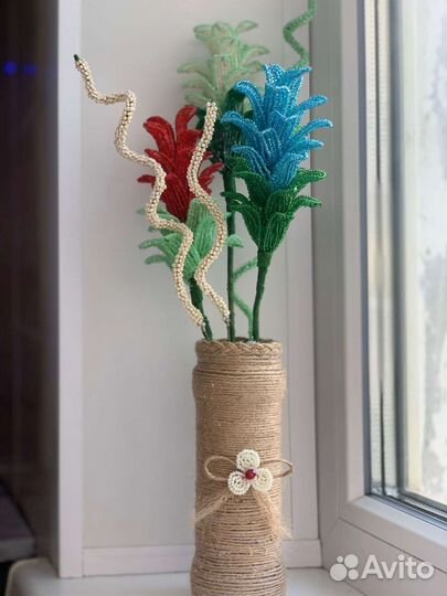 Цветы ручной работы из бисера