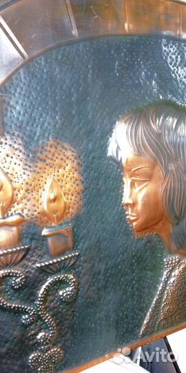 Картина медная чеканка СССР