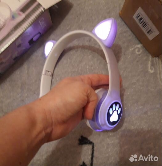 Светящиеся блютуз наушники