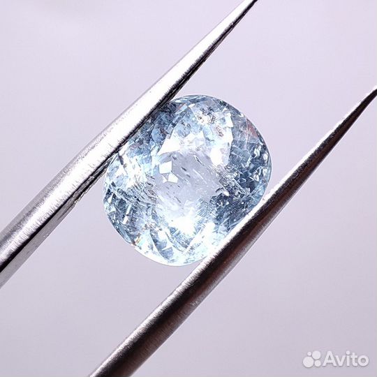 3.72 ct. Аквамарин, кушон. Бразилия. + сертификат