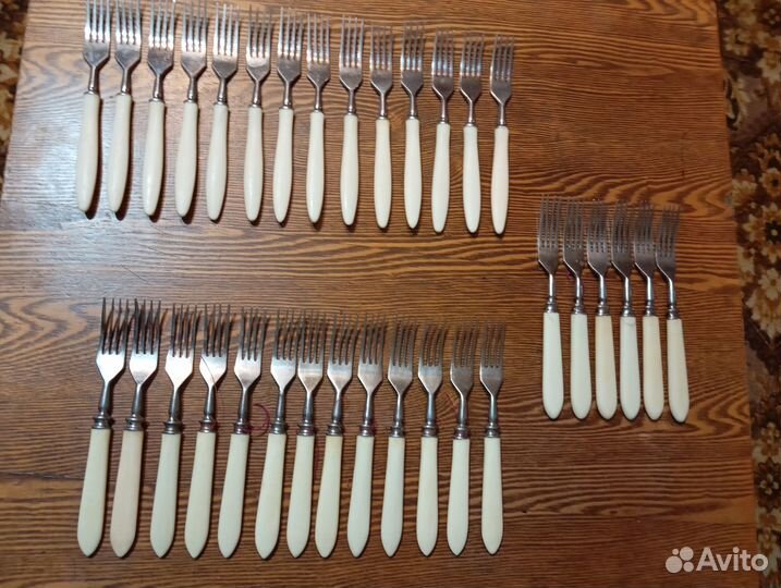 Вилки СССР с костяными ручками