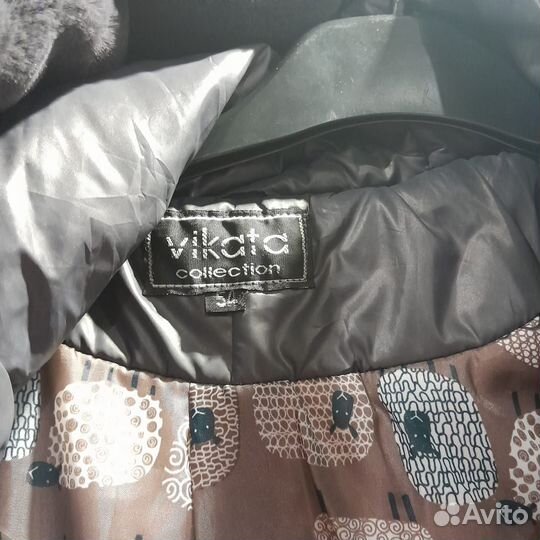 Шуба из эко меха с капюшоном цвет черничный