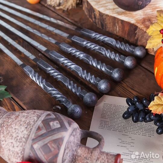 Подарочные шампура с кованными ручками